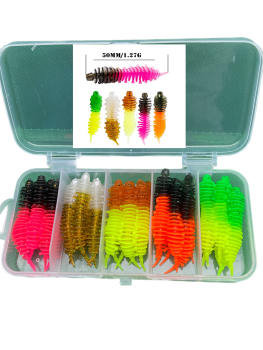 Trout Worm 50mm 30 Stück inkl. Box